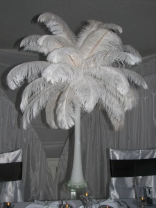 Ostrich Feather Wedding Decorations